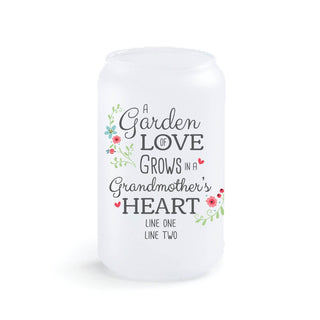 Garden Of Love Personalized Frosted Glass Vase