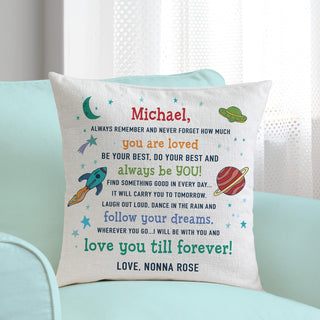 Love you till' forever throw pillow cover with name
