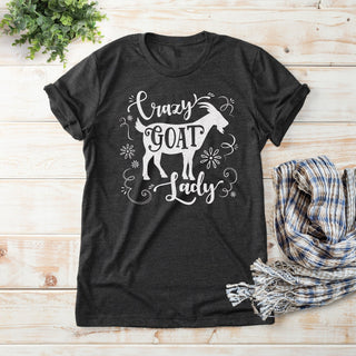 Crazy Goat Lady Charcoal T-Shirt