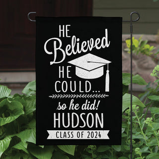 He Believed He Could So He Did Personalized Garden Flag