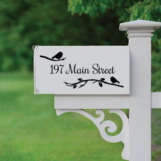 Birds Of A Feather Personalized Black Mailbox Decal