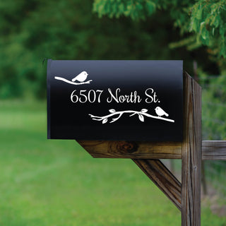 Birds Of A Feather Personalized White Mailbox Decal