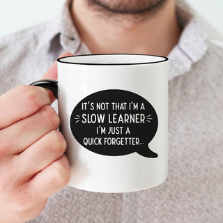 Quick Forgetter Personalized Black Handle Coffee Mug - 11 oz.