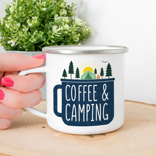 Coffee & Camping Personalized Camp Mug - 11 oz.