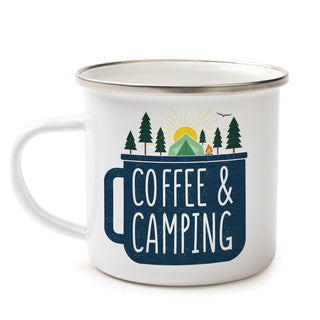 Coffee & Camping Personalized Camp Mug - 11 oz.