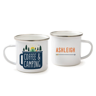 Coffee & Camping Personalized Camp Mug - 11 oz.