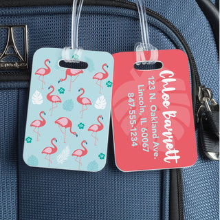 Flamingos Personalized Luggage Tag