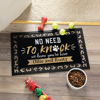 No Need to Knock Insert and Ornate Rubber Doormat Frame