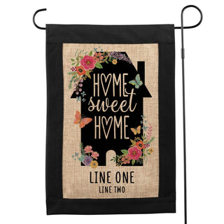Home Sweet Home Personalized Burlap Garden Flag