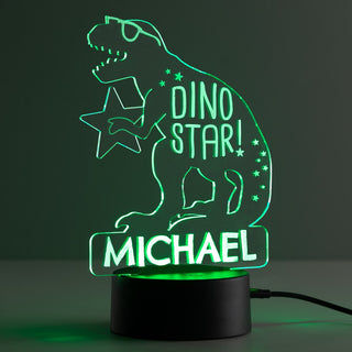 DinoStar Personalized Acrylic LED Night Light