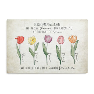 A Flower For Every Thought Of You 10x15 Wood Art Plaque