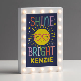 Shine Bright Personalized Marquee Light Up Box