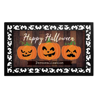 Happy Halloween Insert and Ornate Rubber Doormat Frame