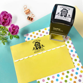 Home Sweet Home Square Self-Inking Address Stamp