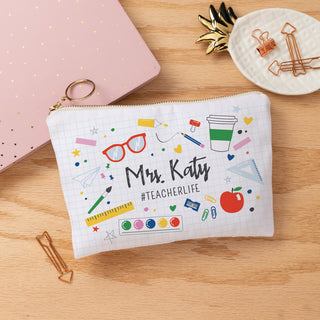 Teacher Life Personalized Zipper Pouch