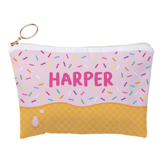 Ice Cream Cone Personalized Zipper Pouch