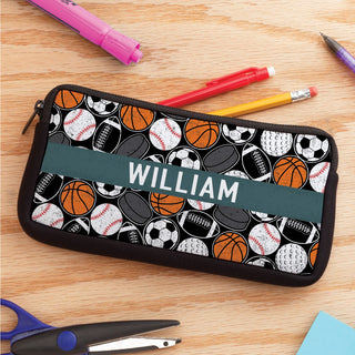 Sports Balls Personalized Pencil Case