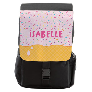 Ice Cream Cone Personalized Flap Backpack