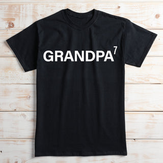 Grandpa To The X Power Adult Black T-Shirt