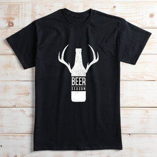Beer Season Adult Black T-Shirt