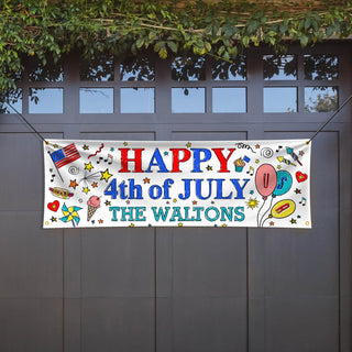 DIY Color Your Own Happy Fourth of July Hanging Banner