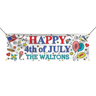 DIY Color Your Own Happy Fourth of July Hanging Banner