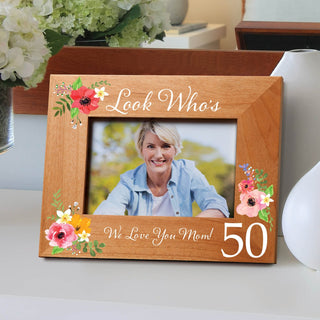 Look Who's Birthday Wood Picture Frame