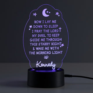 My Soul To Keep Bedtime Prayer Personalized Acrylic LED Night Light