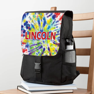 Red Name Tie Dye Backpack