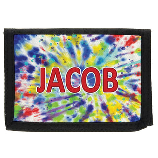 Red Name Tie Dye Wallet