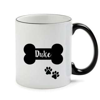 Doggie Daddy White Coffee Mug with Black Rim and Handle-11oz