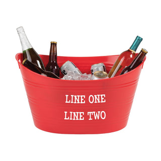 You Name It Personalized Red Beverage Tub