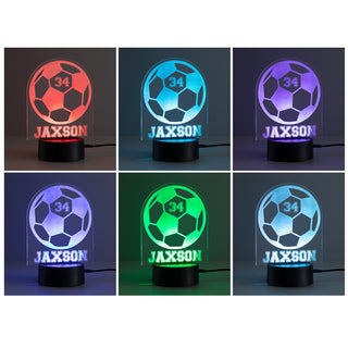 Soccer Ball Personalized Acrylic LED Night Light