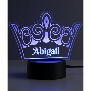 Princess Crown Personalized Acrylic LED Night Light