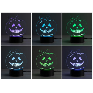 Jack-O-Lantern Personalized Acrylic LED Night Light