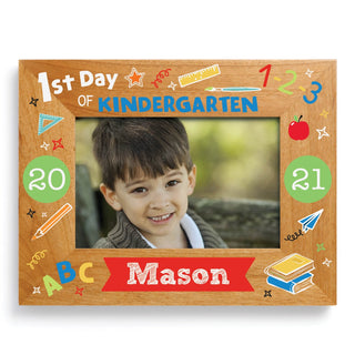First Day for Him Personalized Wood Picture Frame