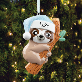 Baby Boy Sloth Personalized Ornament