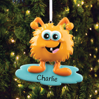 Goofy Orange Monster Personalized Ornament