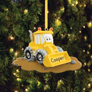 Bulldozer Personalized Ornament