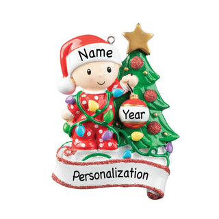 Baby Decorating Tree Personalized Ornament