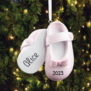 Baby Girl Shoes Personalized Ornament
