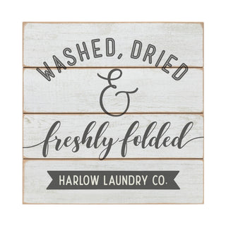 Washed, Dried & Freshly Folded Personalized Wood Shiplap Art