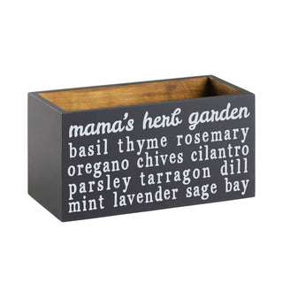 My Herb Garden Black Wood Storage Box