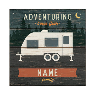 Adventuring Camper Wood Shiplap Art