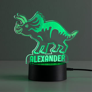 Triceratops Personalized Acrylic LED Night Light