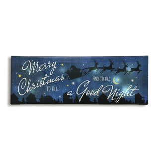 Merry Christmas To All Canvas 9x27 LED Canvas