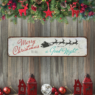 Merry Christmas To All 5x20 Metal Sign