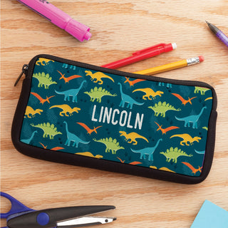 Colorful Dinosaurs Personalized Pencil Case 