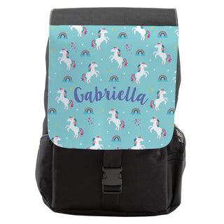 Unicorns and Rainbows Personalized Flap Backpack