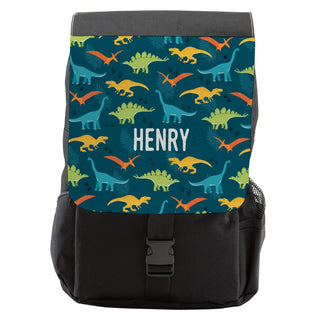 Colorful Dinosaurs Personalized Flap Backpack